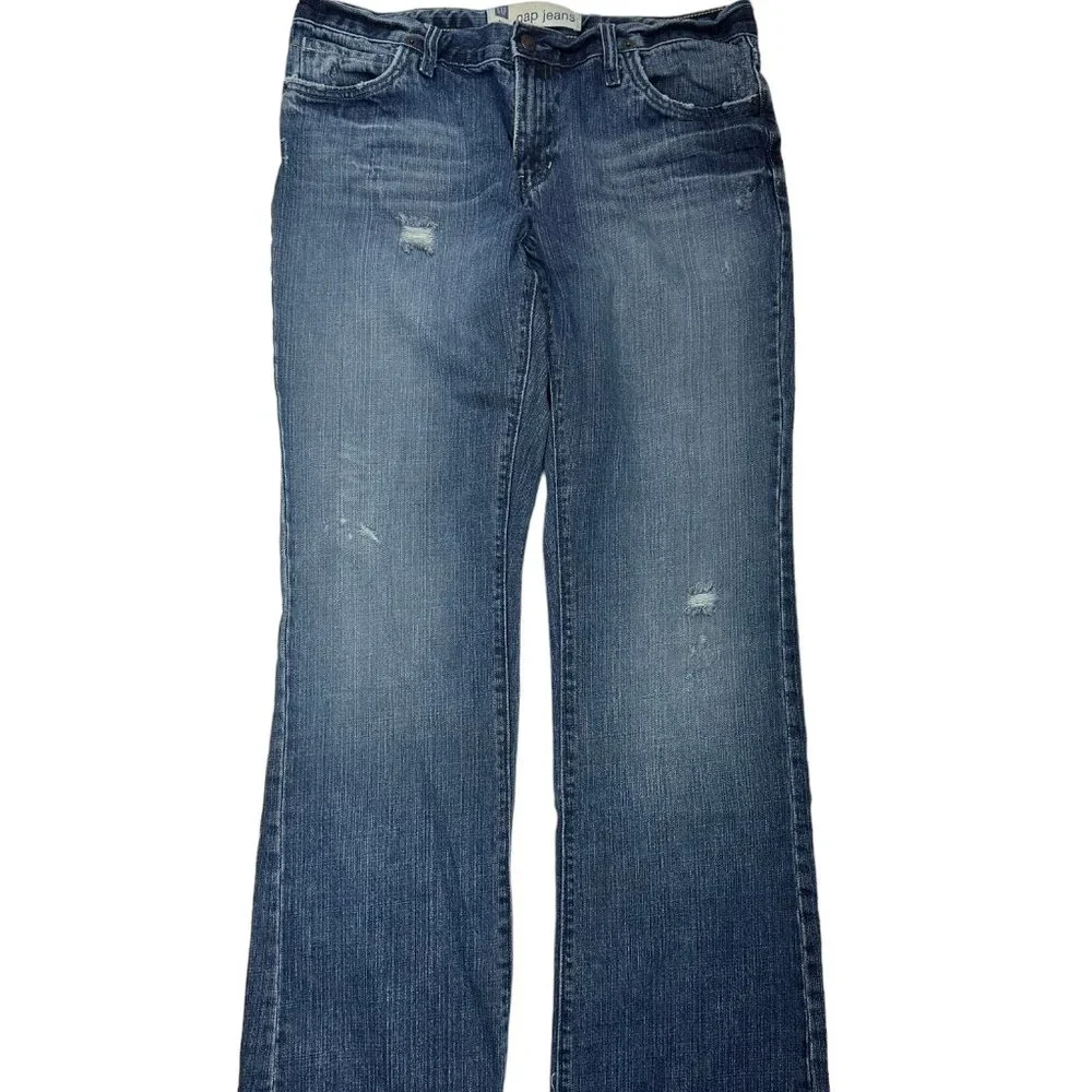 Gap Indigo Stonewash Bootcut Jeans (10) - Picture 2 of 11